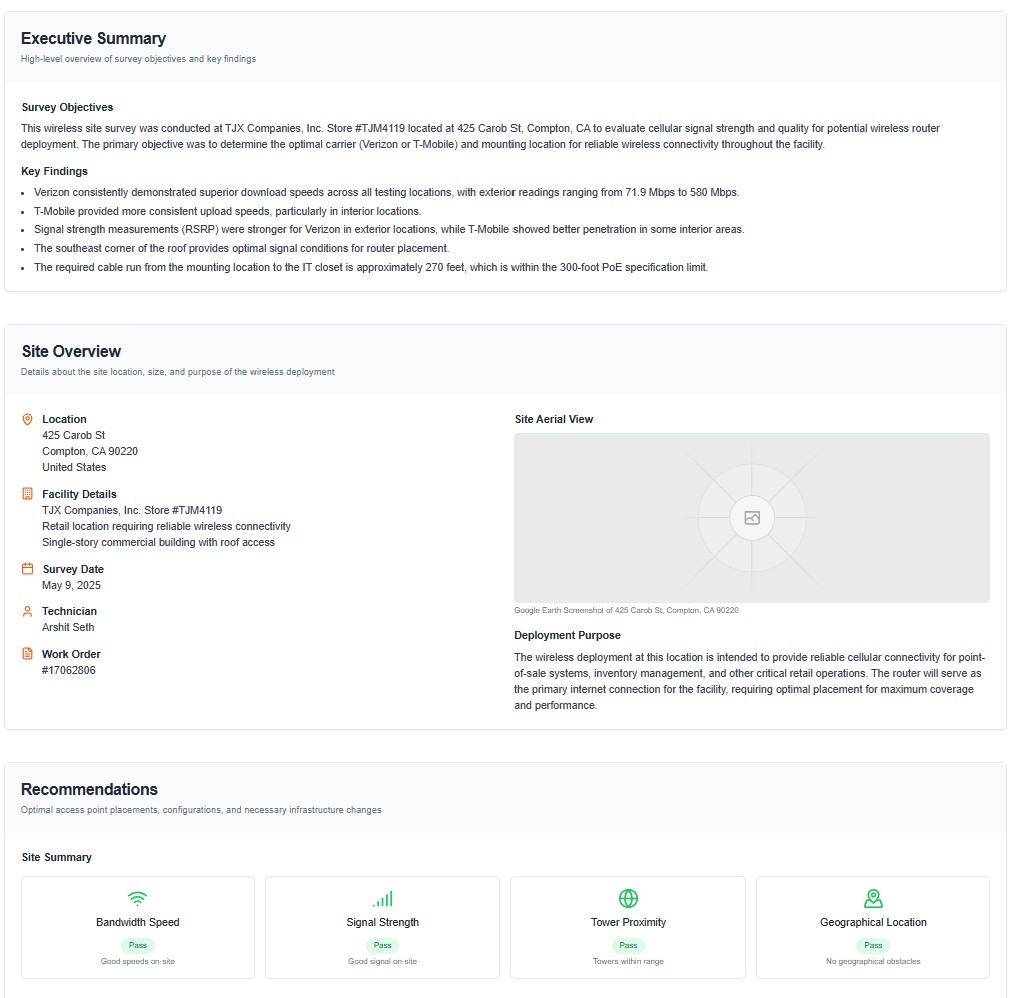 Expert Site Surveys